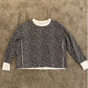 Current Elliott NWT The Channing Sweatshirt Snow Leopard Women’s Size 0
